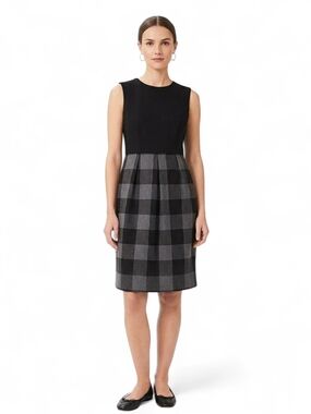 Connected Apparel Sleeveless Buffalo Plaid Sheath Dress Vintage Inspired